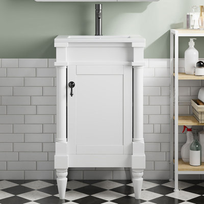 18'' Single Bathroom Vanity With Ceramic Top
