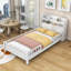Lit plateforme simple en bois avec éclairage à DEL intégré et rangement-1841611576-1841611577
