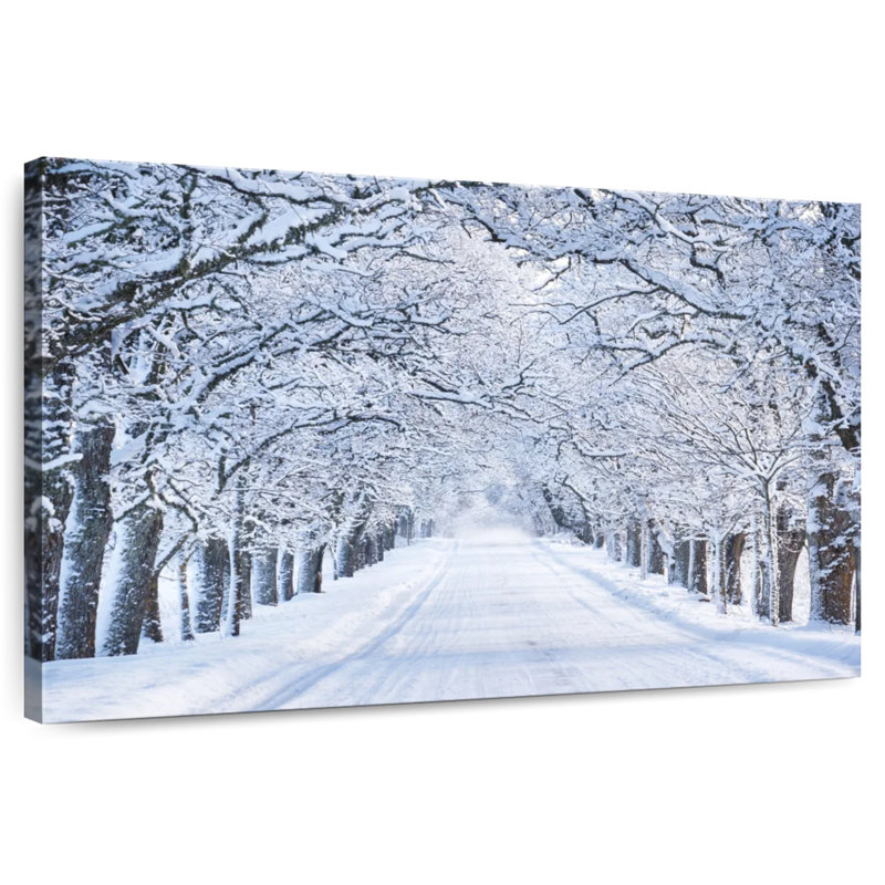 Harnek Snowy Alley Trees, 30" H x 45" W