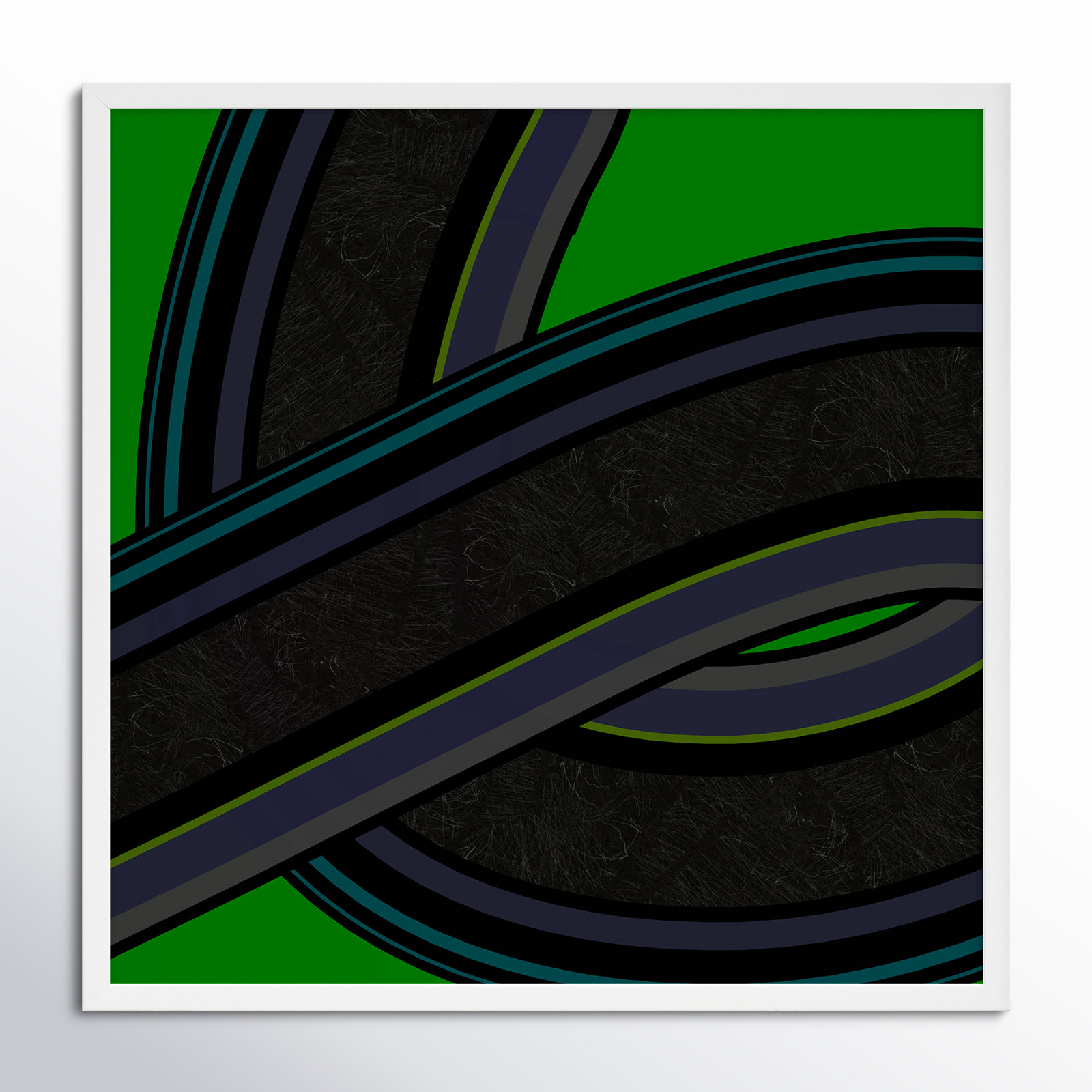 Twisted Road by Jacques Pilon, White Wood, 36" H x 36" W x 1.25" D