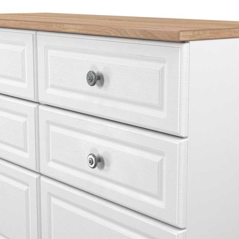 110 cm W Chest of 6 Drawers, White