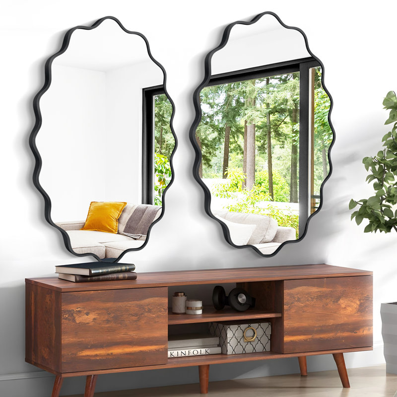 Miroir mural, Noir, noir, noir, noir, 30 po x 20 po