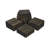 10 tuiles de terrasse à motif à rayures imbriquées, plancher carré en bois franc d'acacia 12 po x 12 po pour terrasse, banc, bord de piscine, ...-112003678