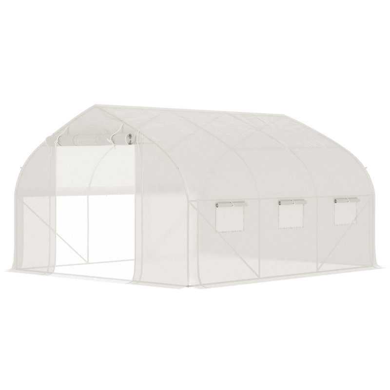 Serre de plain-pied sans cadre, H 78,75 po x l 118 po x P 136,5 po, Blanc