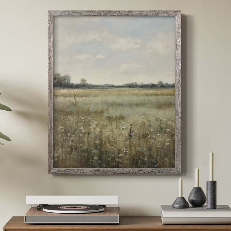 «Vintage Landscape XVIII», reproduction encadrée - bois massif