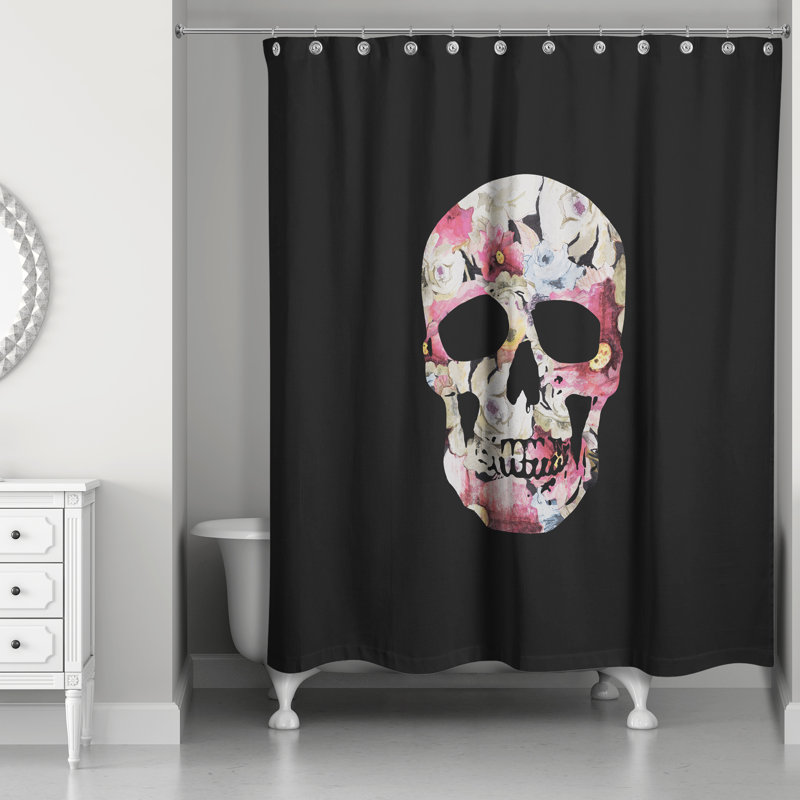 Rideau de douche simple crâne