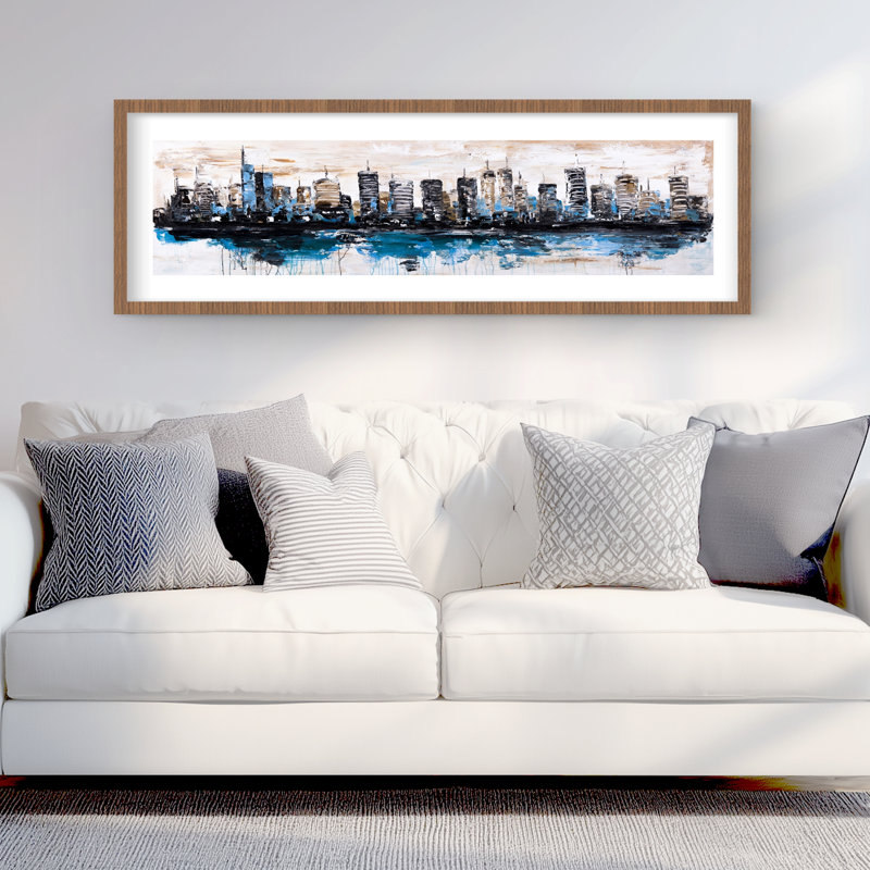 Reproduction abstraite de la ville - art moderne de chambre à coucher