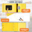 Armoire de sécurité 30 gallons 35 x 18 x 18 po avec tablettes réglables, acier jaune-1164847242
