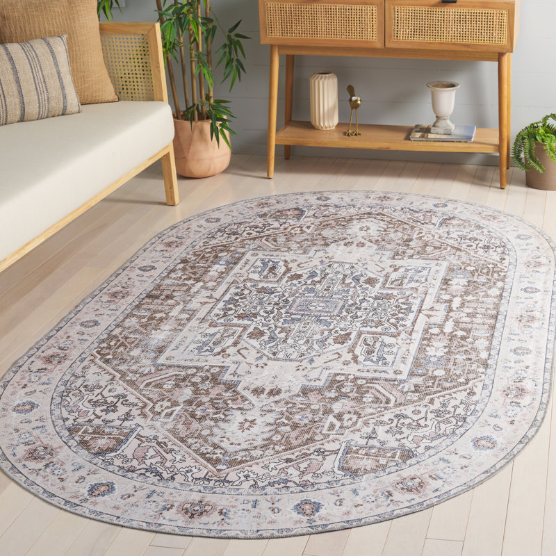 Arizona Performance Machine Washable Oriental Rug, Oval 5' x 8'