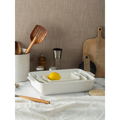 VENTRAY Ceramic 3 Piece Baker Bakeware Set