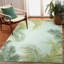 Tapis vert / jaune tissé à la machine Poynor-571570999
