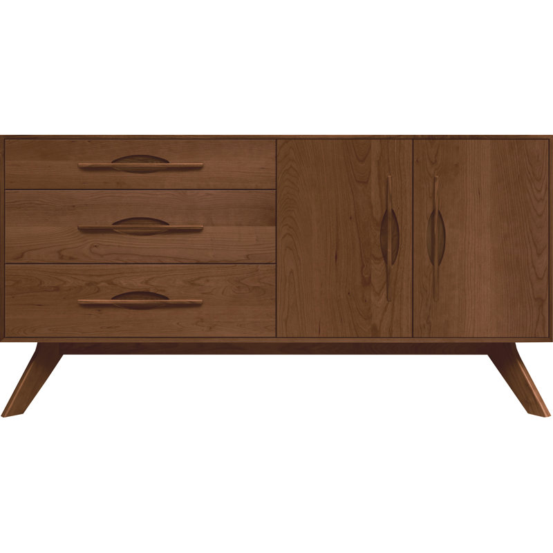 Audrey 66.13'' W Solid Wood Sideboard, Saddle Cherry