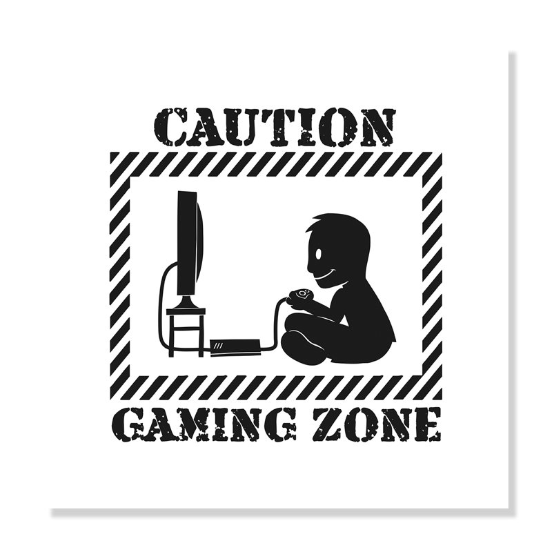 Impression sur papier Juvenile Gaming Gaming Zone Kids, H 16 po x l 16 po x P 1 po, Papier
