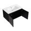Meuble-lavabo de salle de bain 30 po avec lavabo en céramique noir