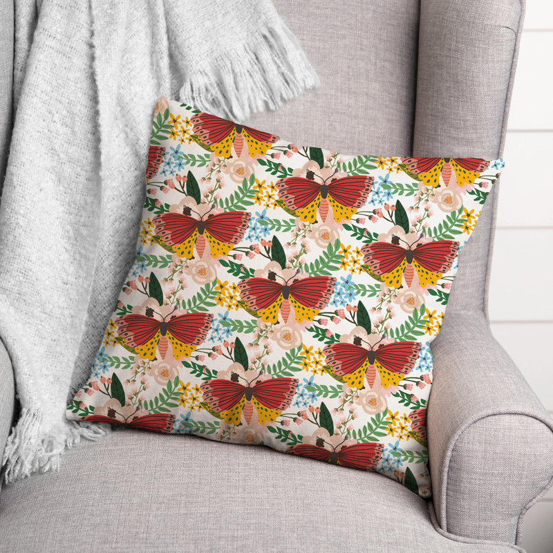 Floral Throw Pillow, 20" x 20"