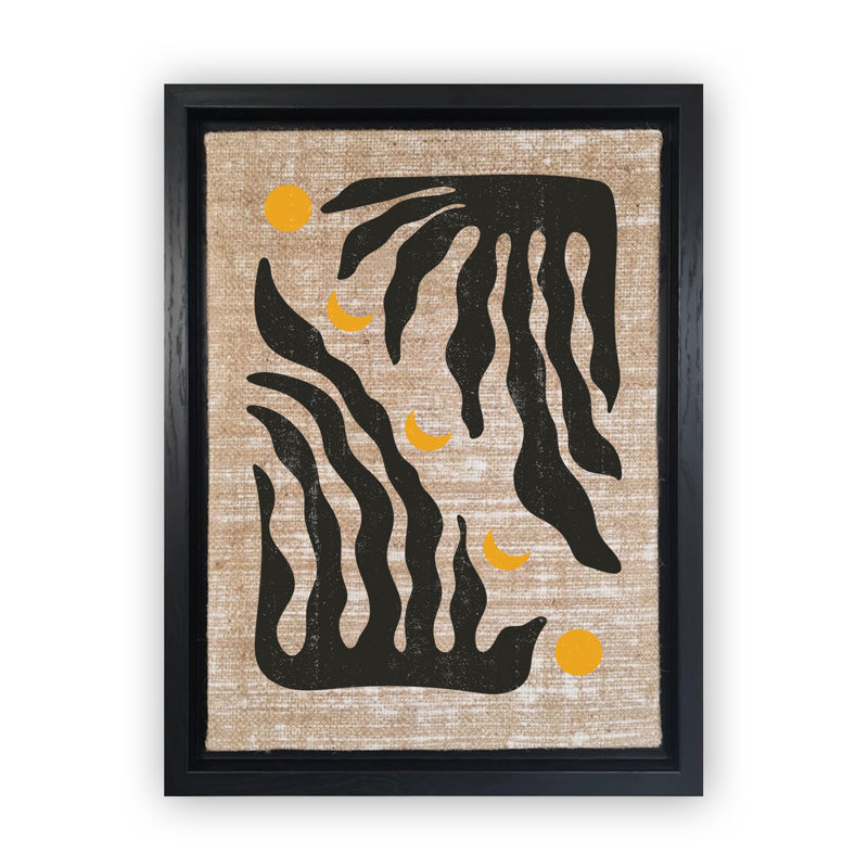 Peinture décorative sur toile, H 26 po x l 18,1 po, Noir, Noir