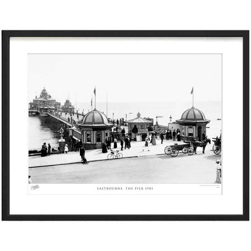 Eastbourne, the Pier 1901 1 Piece Single Picture Frame Wall Art, 60cm H x 80cm W x 2.3cm D