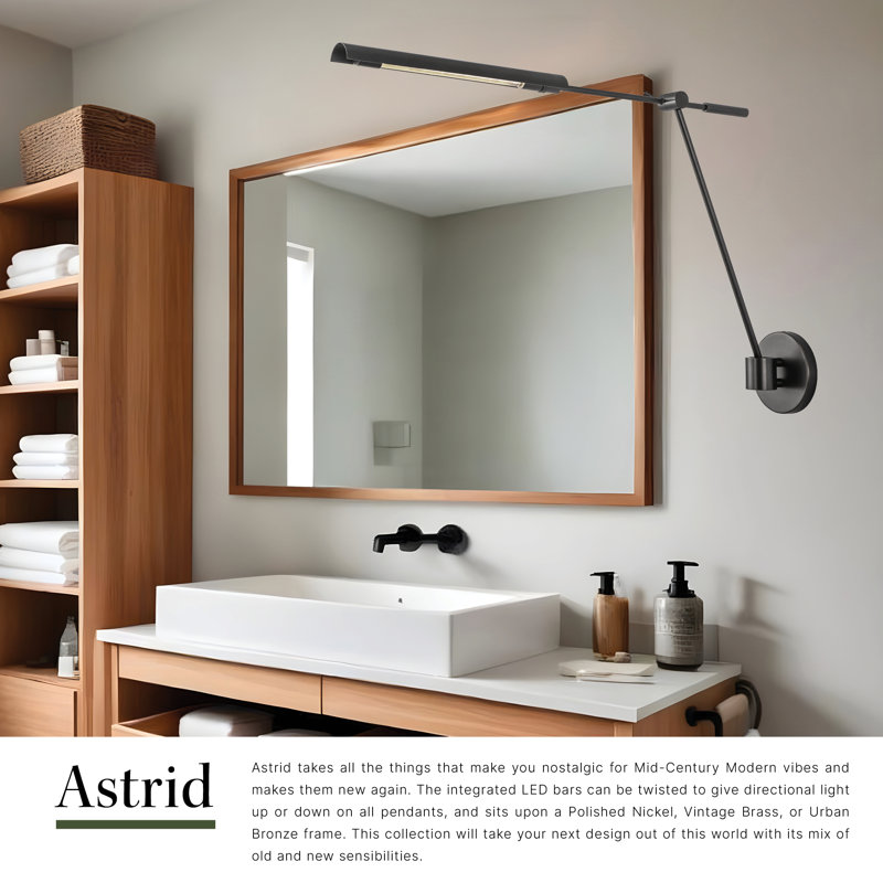 1 - Light LED Bath Sconce, Urban Bronze