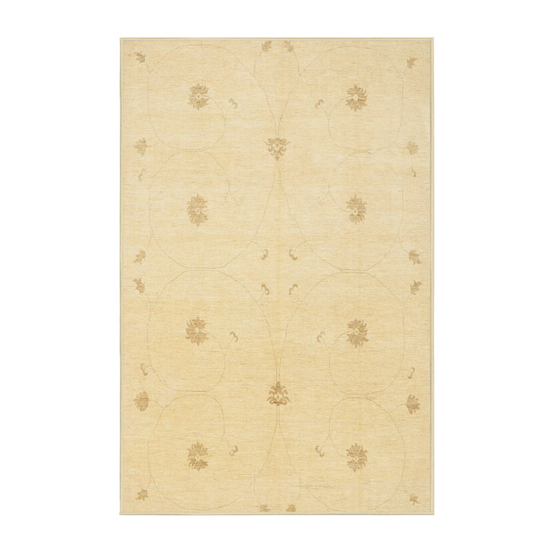 Tapis beige contemporain, Rectangle de 3 pi x 5 pi
