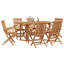 6 - Person Wood Patio Dining Set with Rectangular Table