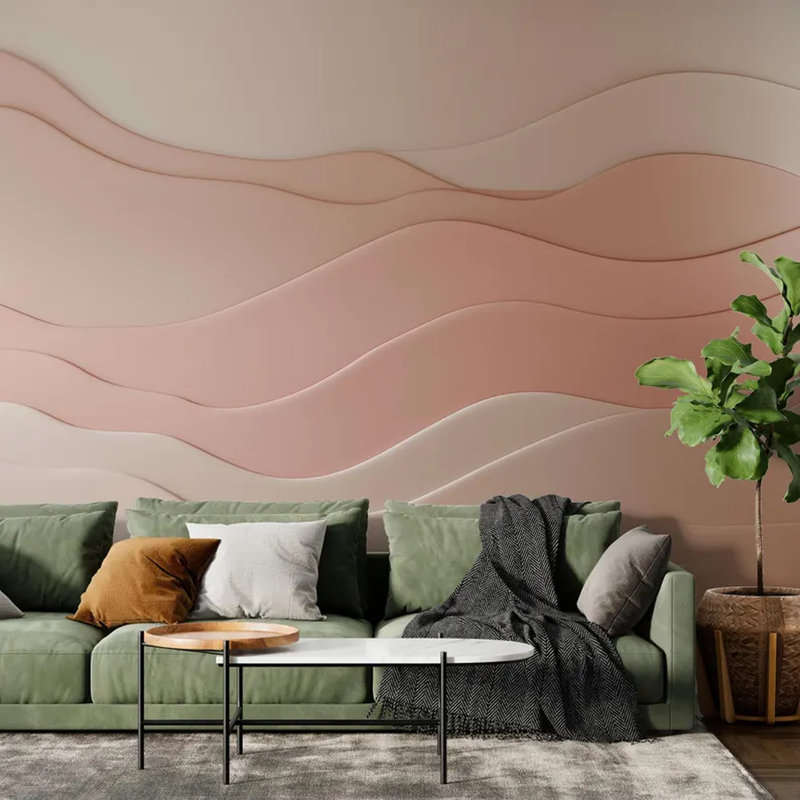 Soft Blush Flow, 105.96" L x 138" W