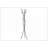 Coat Racks Free Standing Hall Tree with 8 Hooks, 74"H Black Metal Contemporary | Black | Metal