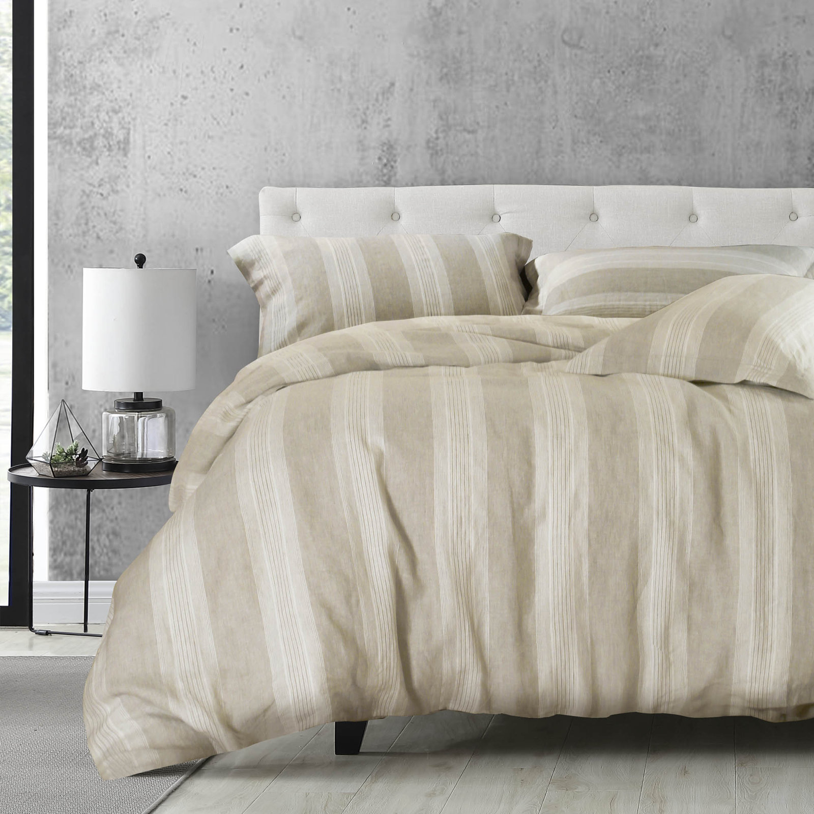 Stockholm Duvet Cover Set, Queen Comforter Cover + 2 Shams
