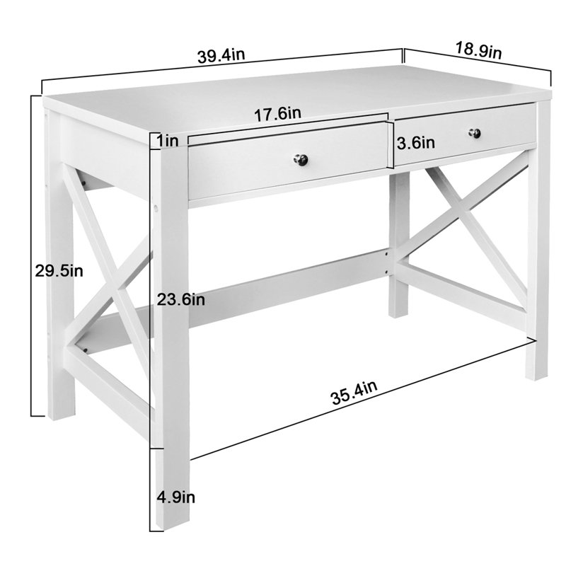 Ottman Writing Desk, White