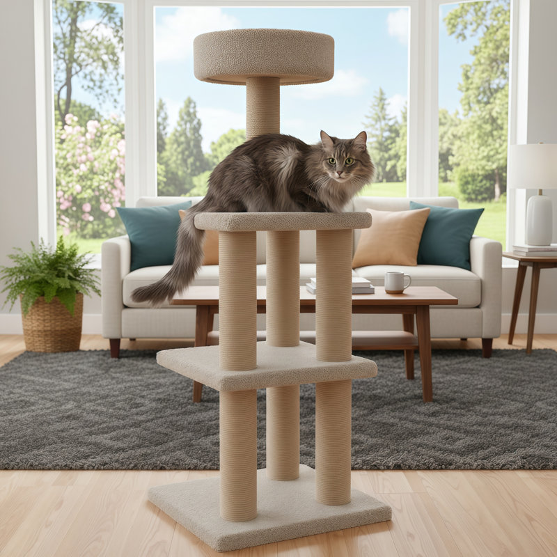 Grand arbre à chat beige Amazon