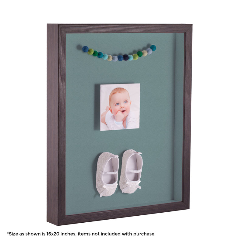 Wood Matte Shadow Box Picture Frame, Teal