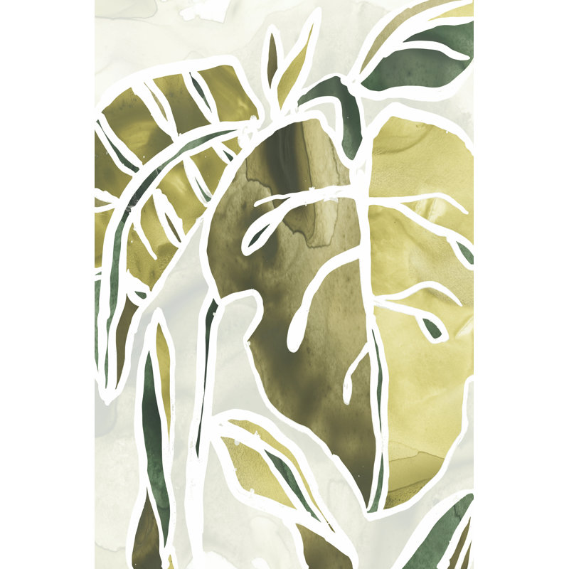 Batik Leaves II by June Erica Vess - Wrapped Canvas Painting, 122cm H x 81cm W
