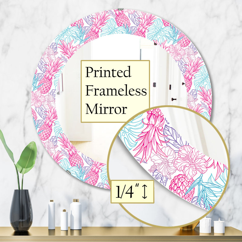 Miroir mural Tropical Mood, H 31,5 po x l po