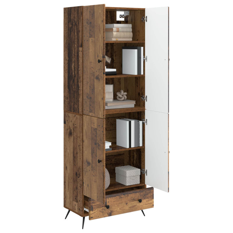 4 -Door 3 Storage Cabinet, Old Wood