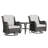 Auryanna Rattan Outdoor Furniture 2 Swivel Chairs with Waterproof Coushions and Glass Top Table Set-425536676-425536673