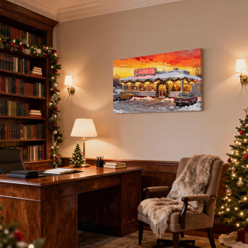 Ensemble de 3 impressions sur toile, décorations de Noël, H 12 po x l 18 po