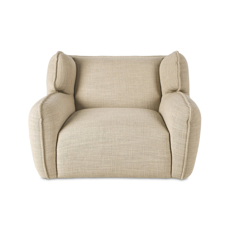 Garland Swivel Club Chair, Sand Performance Basketweave