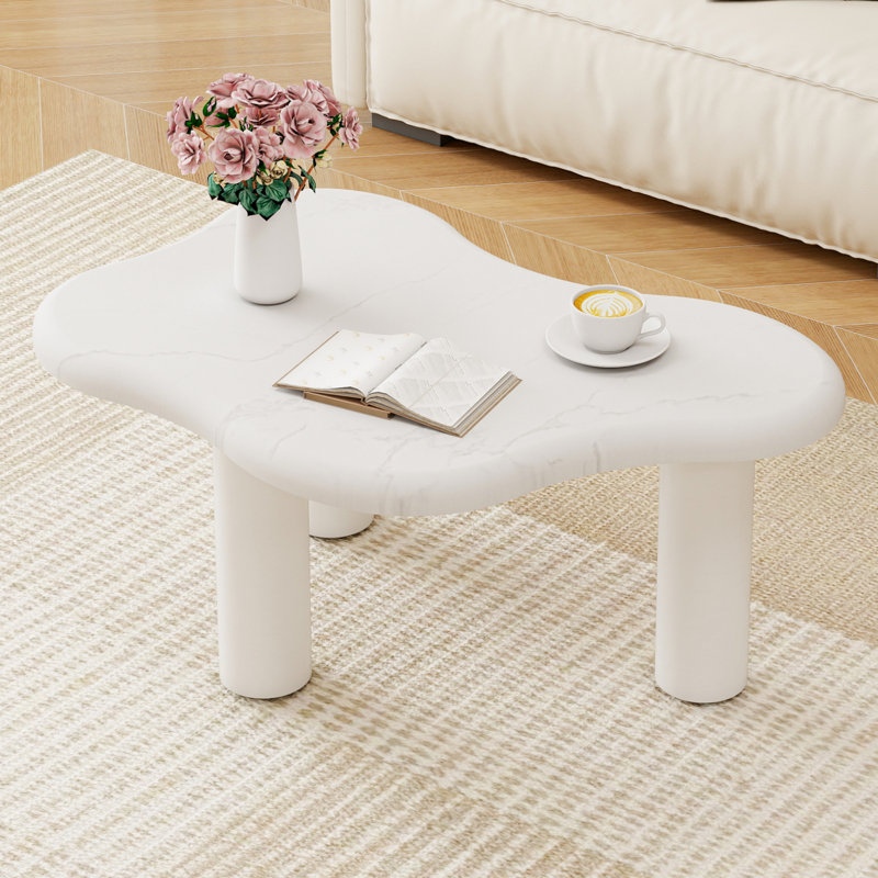 Table basse Cloud, finition effet marbre