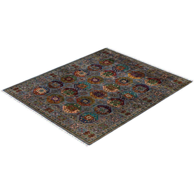 Tribal One-of-a-Kind Rectangle 8' X 9'10" Hand Knotted Area Rug
