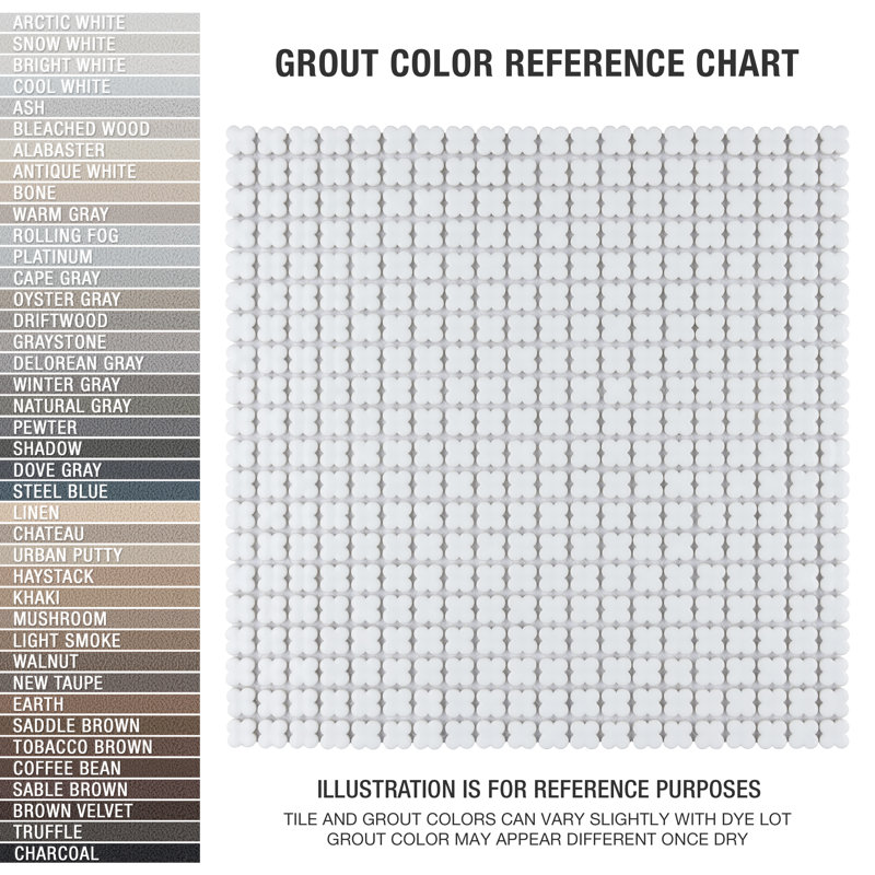 Fioretti Glossy Blanco 12" x 12" Ceramic Mosaic Tile