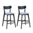 3 Pieces Round Counter Height Pub Table Set with 2 Bar Chairs-1219470269