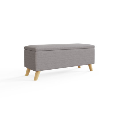 Caver 98cm Wide Rectangle Solid Colour Ottoman with Storage
