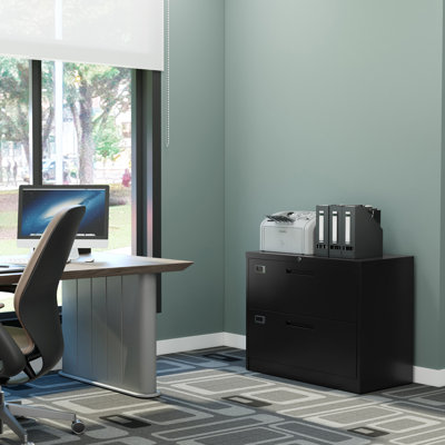 35.43'' Wide 2 -Drawer Steel File Cabinet
