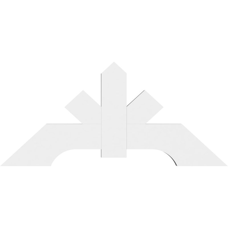 Support de pignon en PVC de qualité architecturale Vanguard, H 16,5 po x l 36 po (pas: 11/12), P 2 po x F 4 po