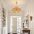 12 - Light Dimmable Hand-Woven Rattan Tiered Chandelier