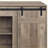 TV Stand Grey Washed with 2 Sliding Barn Doors, Fits 60-Inch TV | Farmhouse | Wood+Metal