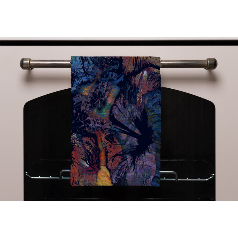 Cotton Floral Waffle Kitchen Towel