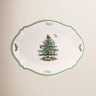 Christmas Tree Oval Platter
