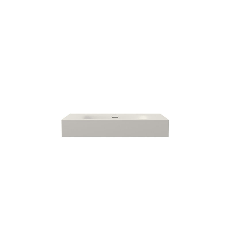 Lavabo de meuble-lavabo à surface en pierre et résine, H 5,1 po x l 31,9 po x P 18,1 po