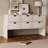 Retro Style Rubber Wood Veneer Six-Drawer Dresser Sideboard Cabinet Console Table Sofa Table Ample Storage Spaces For Living Room
