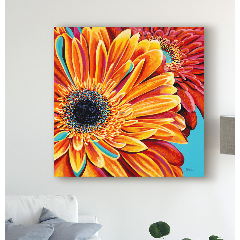 «Color Bursts II» par Carolee Vitaletti, impression sur toile tendue, H 14 po x l 14 po x P 2 po